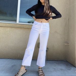 Talbots Petites White Mid Rise Straight Leg Pants Size 2